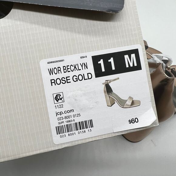 Worthington Womens Becklyn Heeled Sandals Rose Gold Size 11M - Picture 10 of 10